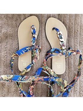 💙SCENE WEAVER~Tie up ankle/calve satin straps